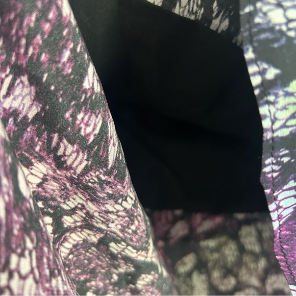 HUNTER BELL Blouse ladies Small colorful asymmetric silk hi/lo artsy - Picture 6 of 12